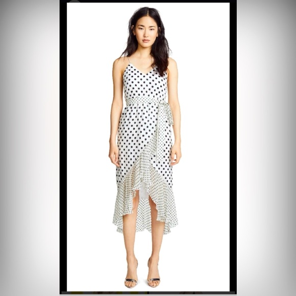 Alice + Olivia Dresses & Skirts - NWT Alice +Olivia soft white large dot dress. Size 12